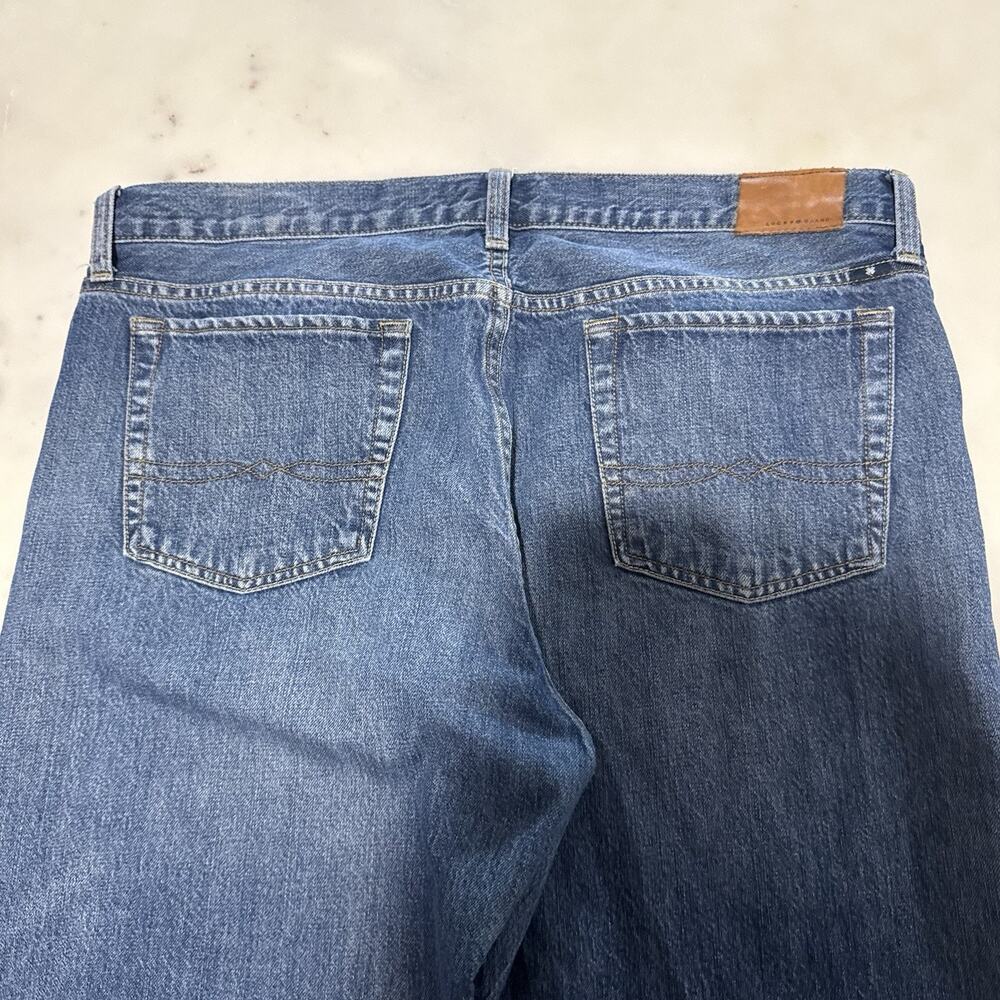Lucky Brand Jeans 14/32 Button Fly Dylan Boyfriend Medium Wash Straight Leg - Picture 10 of 13
